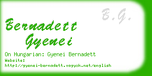 bernadett gyenei business card